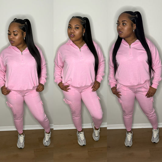 “Bubble gum Pink Jogger Set”